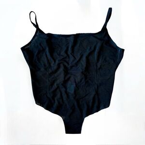 NWT SKIMS Onyx Mesh Thong Bodysuit- 4XL
